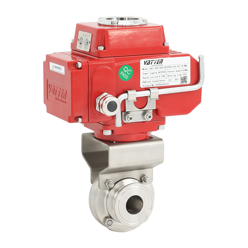 Elektrický sanitárny škrtiaci klapkový ventil