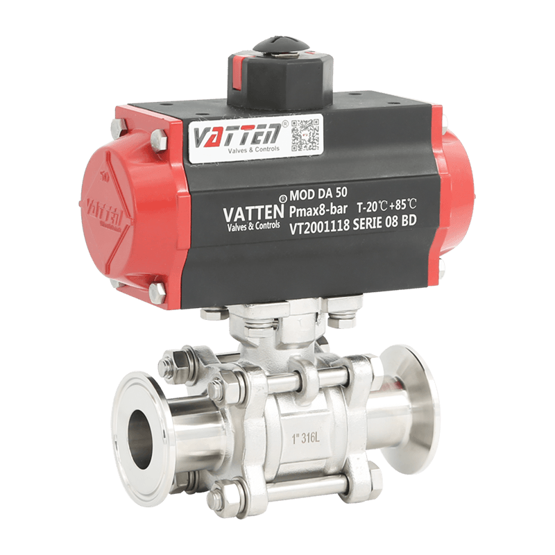 Pneumatický upínací guľový ventil