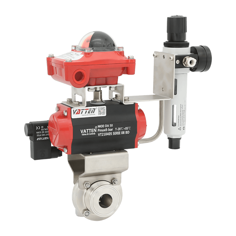 Pneumatický upínací motýľový ventil