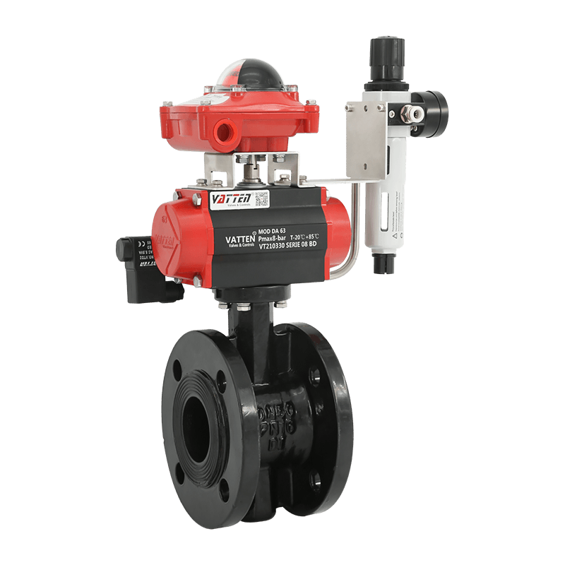 Pneumatický prírubový škrtiaci ventil