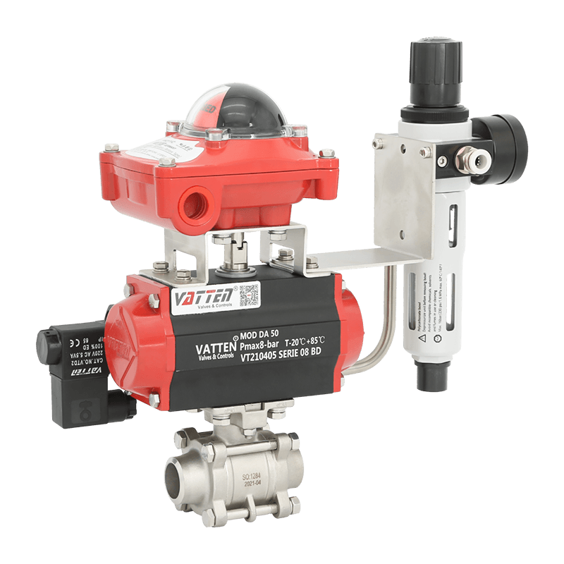 Pneumatický zvárací guľový ventil